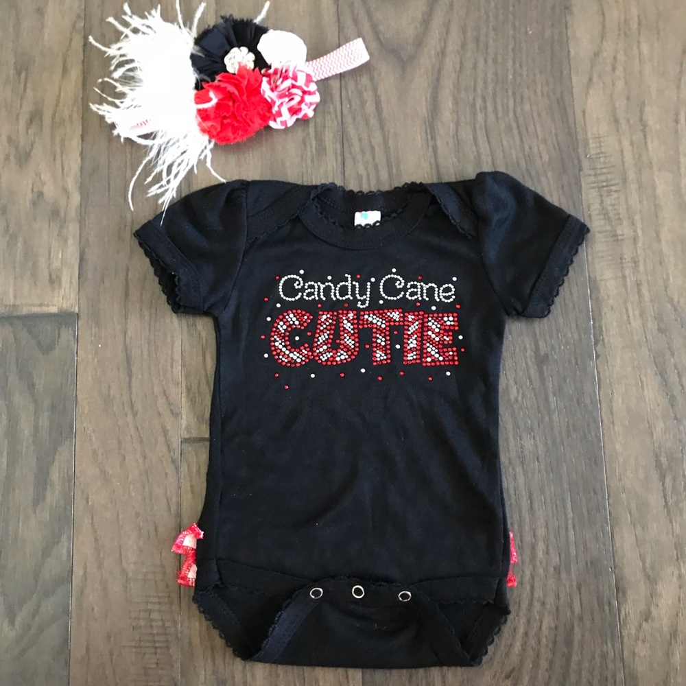 Candy Cane Cutie Holiday Onesie